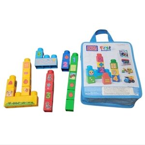 Mega Bloks First Builders Learn & Build 123 Count 21 Pcs Age 1-5